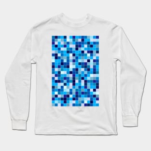 Blue square tiles Long Sleeve T-Shirt